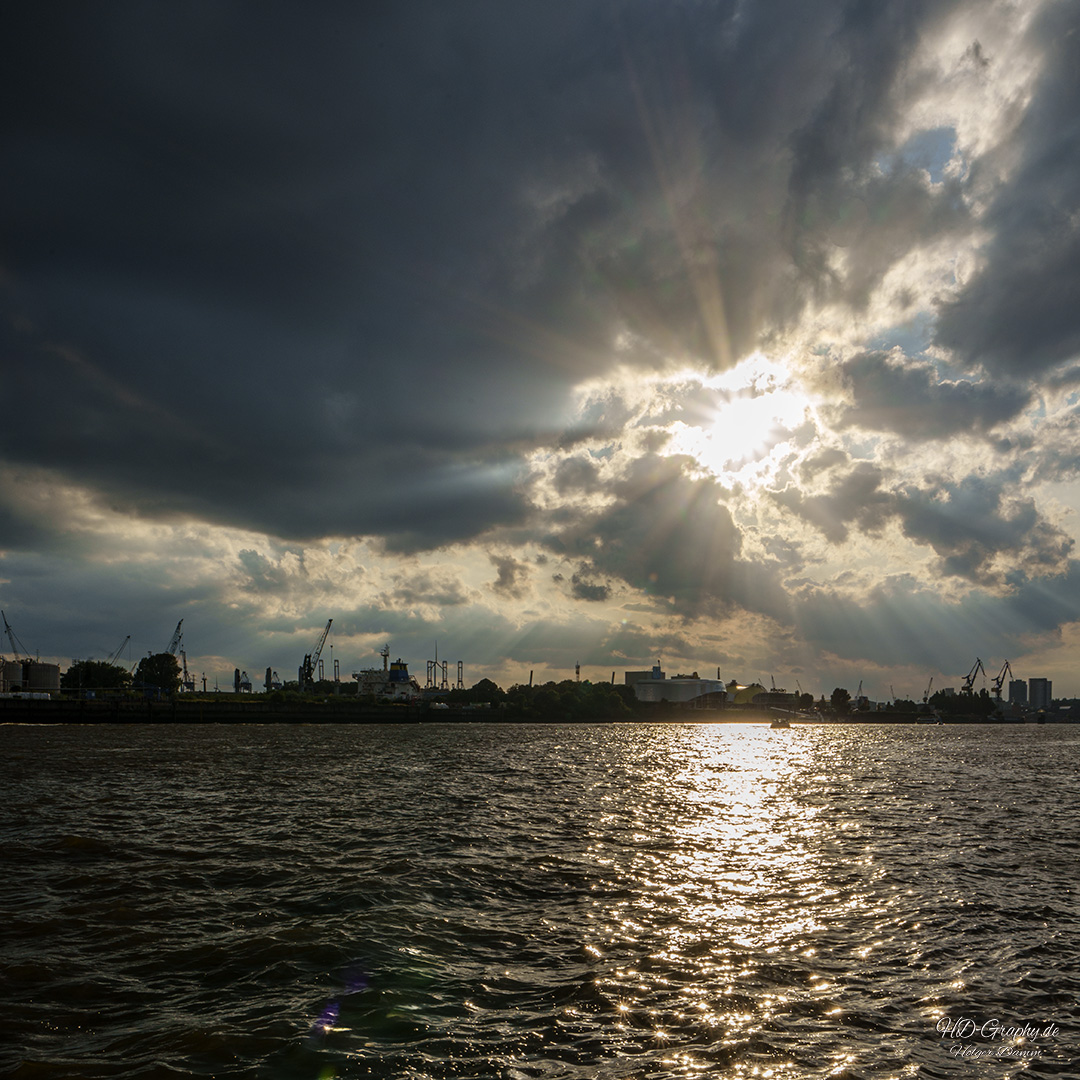 Bild Hambug Hafen Sonnenuntergang © HD-Graphy.de